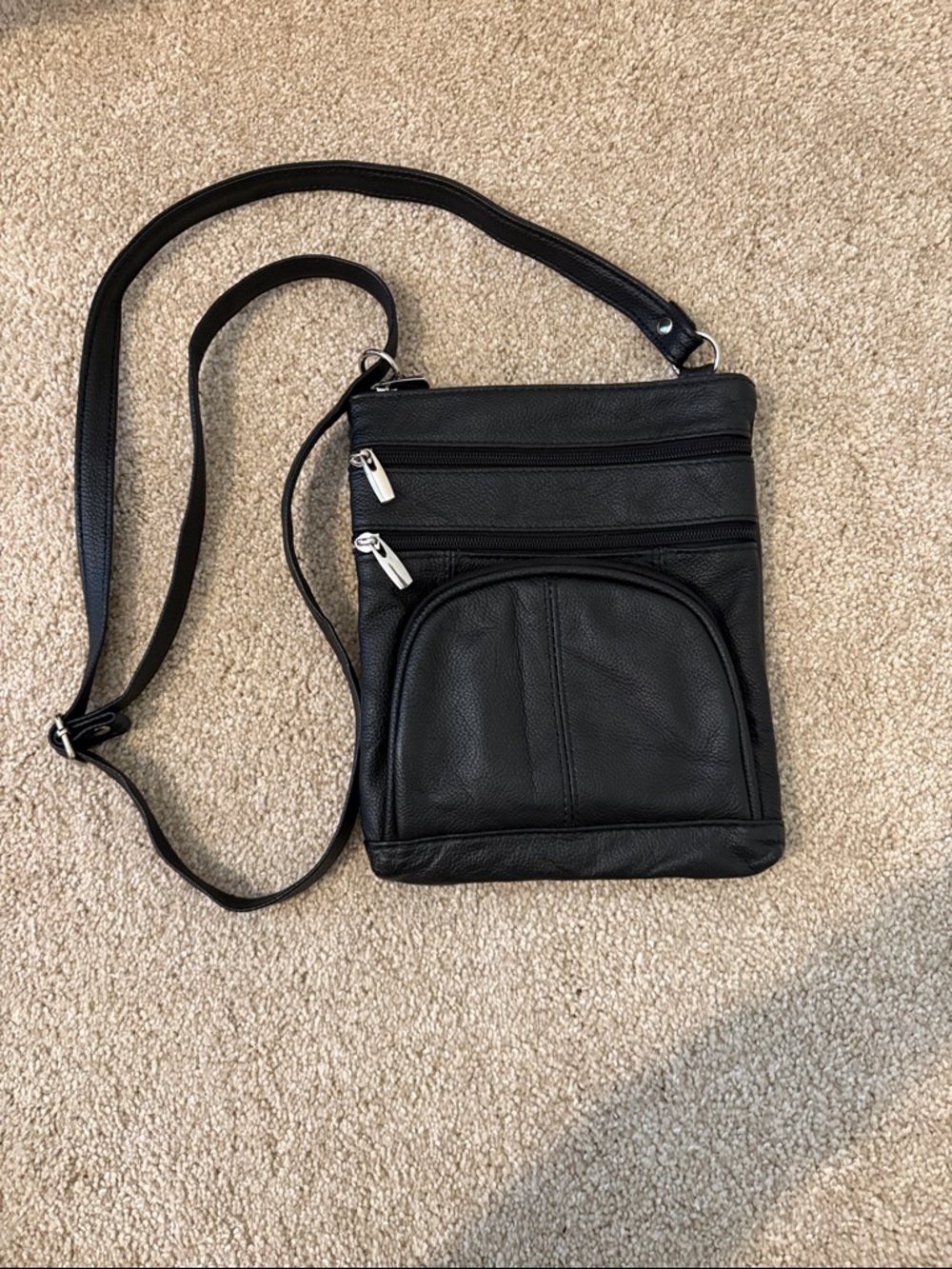 Classic Black Crossbody Bag.